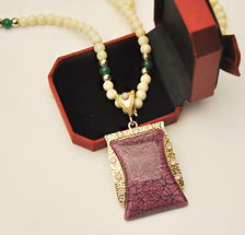 韩版高端定制镶钻长方形长款项链毛衣链 时尚精品批发指南